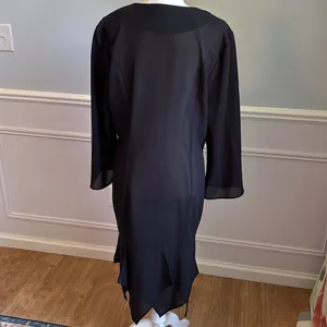 Dark Academia Vintage Chiffon Shirt Dress Witchy Whimsigoth Vampy Dolce Sz Med thumbnail 10