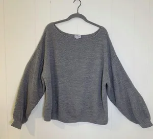 Style Cheat Grey Waffle Knit Sweater M Size M thumbnail 2