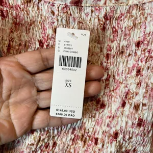 Anthropologie Another Love Pink Floral Smocked Puff Sleeve Dress Cottagecore New thumbnail 6