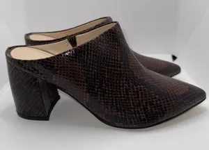 Marc Fisher Ragni Mules Snakeskin Print Women’s Size 7.5 thumbnail 1