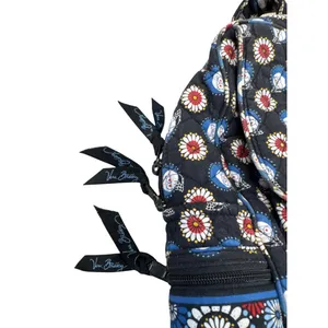 Vera Bradley blue Owl & Floral Print Quilted Backpack 16" x 14" SKU 7335 thumbnail 13