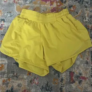 Yellow Lululemon Shorts Hotty Hot 4" thumbnail 1