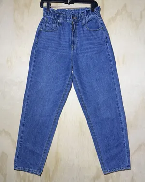 Vigoss Jani Baggy Jeans Womens 28 High‎ Rise Paperbag Denim Mom Jeans thumbnail 1
