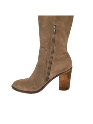 Franco Sarto Ellyn Taupe Suede Over the Knee Boots Block Heels Size 7.5 thumbnail 5