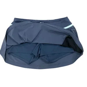 Title Nine Womens Pleated Athletic Skort Gray Blue Trim Tennis Golf Skirt Size M thumbnail 3