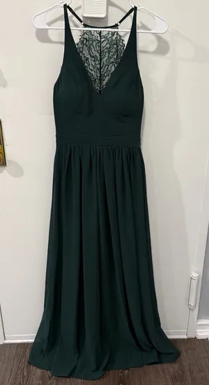 Lulus Green Lace A-Line Maxi Dress thumbnail 1