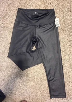 90 Degrees by Reflex Net Medium Black Leggings with a sheen thumbnail 1