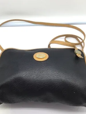 Vintage Gucci Plus Black Coated Leather Crossbody Bag 22" Strap thumbnail 8