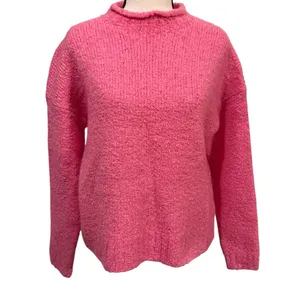 J. Crew | Vibrant Pink Turtleneck wool blend sweater size medium thumbnail 2