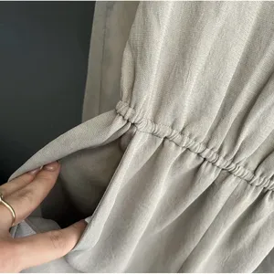 Wilfred Aritzia Romper Women's Sz Small Gray Pockets Long Sleeve Preppy Summer thumbnail 11