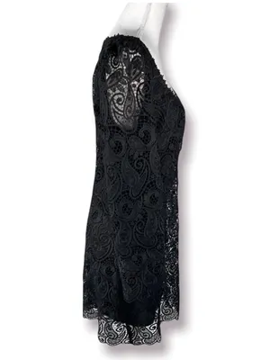 Anthropologie Maeve Embroidered Lace Mini Dress: Size 0 thumbnail 6
