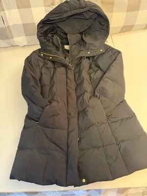 Cole Haan Black Quilted Hooded Puffer Gold-Tone Hardware thumbnail 7