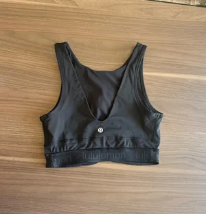 lululemon athletica Black Mesh-Back Sports Bra with Branded Underband thumbnail 4