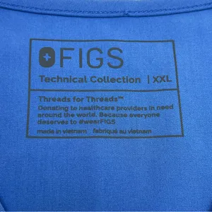 FIGS Catarina One Pocket Womens Scrub Top‎ Ceil Blue Shirt XXL NEW *EMBROIDERED thumbnail 2