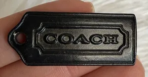 1.5" COACH Metal Fob Bag Charm Hang tag Hangtag thumbnail 1