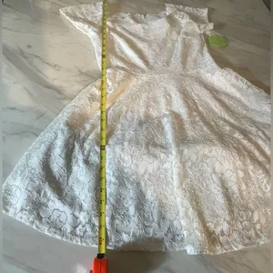 Windsor Women's Size L Elegant Ivory Lace Dress A-Line Scalloped NWT Formal thumbnail 12