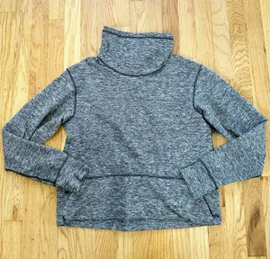 lululemon Ready to Rulu Fleece Pullover Heathered Black Size 6 thumbnail 1