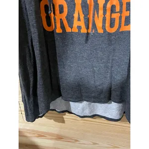 Zutter Game Day Cold Shoulder Hooded Tunic Top Orange Football Graphic Gray, M thumbnail 5
