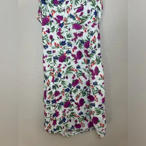 Vix Paula Hermanny Clover Yana Floral Mini Dress in White XS Linen Rayon $268 thumbnail 11