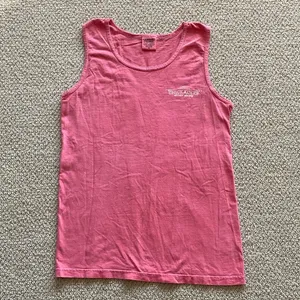Comfort Colors Chickadees Chi Kappa Phi Pink Salmon Tank Top Size Small Like New thumbnail 1