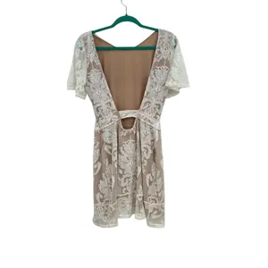 For Love & Lemons San Marcos Mini Dress Lace Ivory White Size‎ Medium thumbnail 8