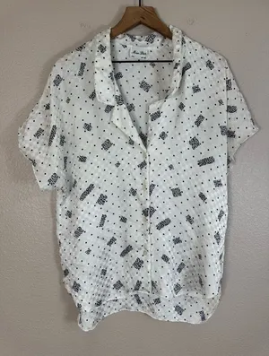 Vintage Miss Dior Christian Dior Pajamas Top size Small 70’s 80’s thumbnail 1