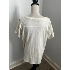 The North Face Slub Knit Shirt XL Cream Short Sleeve Gorpcore Minimalist Neutral thumbnail 5