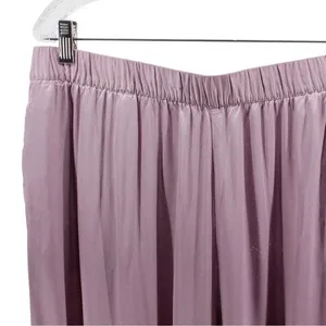 Soft Surroundings Lavender Satin Pocket Drawstring Pants Career Comfort Chic L thumbnail 3
