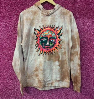 Sublime Sun 1995 Summer Tour Tie Dye Ska Rock Band Hoodie M thumbnail 1