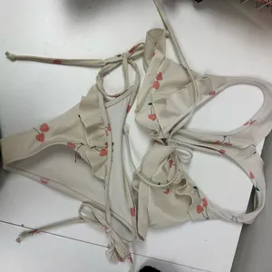 For love and lemons cherry print ruffle bikini set thumbnail 4