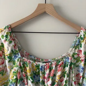 AFRM Revolve Sophie Smocked Top Floral Long Sleeve Square Neck Colorful Spring S thumbnail 8