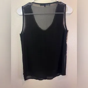 Sisters Huang Women’s Y2K Gold Sequin Sleeveless‎ Top Size 4 thumbnail 4