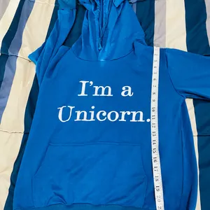 Unbranded Vibrant Blue Textured Sweatshirt/Hoodie thumbnail 5