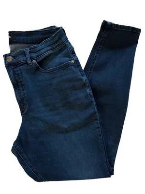 Express Denim Perfect Curves High Rise Jeans Size 12 Dark Wash thumbnail 1