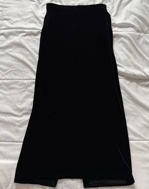 Vintage 90s Velour Maxi Skirt Womens‎ Small Gothic Vampire Y2K Feminine Grunge thumbnail 1