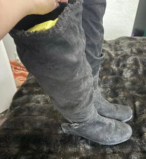 torrid Black Over-the-Knee Buckle Boots Sherpa lined 9.5 thumbnail 1