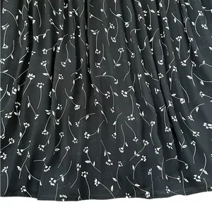 VTG Bobbie Bee Crinkle Pleated Midi Skirt Floral Whimsigoth Fairy Grunge Boho thumbnail 4