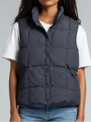 Land’s end down fill puffer vest navy small thumbnail 1