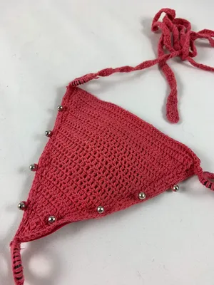 Pink Crochet Bikini Top thumbnail 5
