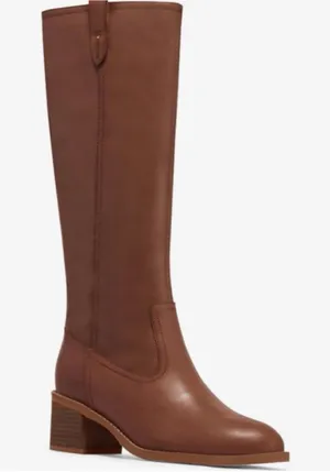NEW Coutgo Brown Knee High Low Chunky Heel Round Toe Tall Boots 9 thumbnail 1