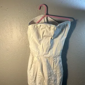 Hollister Y2K White Strapless Sheath Dress for Weddings Size Small thumbnail 2