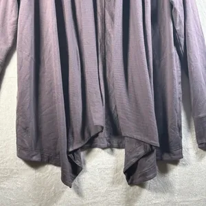 Athleta Womens‎ Purple Gray Open Front Drape Cardigan Long Sleeve Pockets thumbnail 7