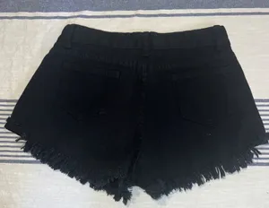Shein Womens Shorts Black Denim Distressed Jean Shorts Women’s Small EUC thumbnail 2