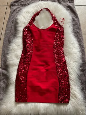 Guess Sequin mirage Bandage Halter Dress thumbnail 3
