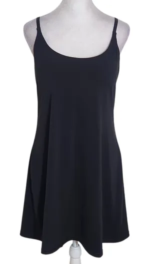 Healthy Yoga Black Tennis Dress Size Large NWT thumbnail 1