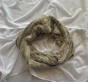 Faux Fur Infinity Scarf Tan thumbnail 1