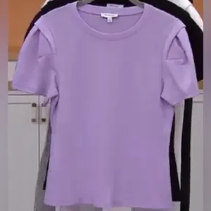 SkinnyGirl Soft Stretchy Purple Puff Sleeve Tee Size 2X New! thumbnail 2