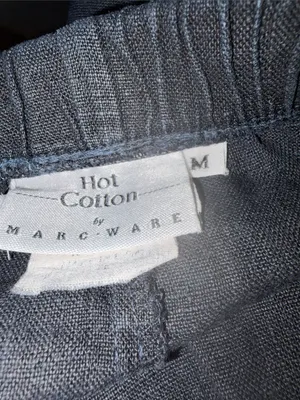 Hot Cotton 100% Linen Black Flood Pants size M thumbnail 7