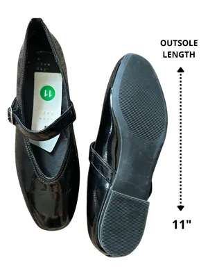 NWT A New Day Black Patent Mary Jane Flats Size 11 thumbnail 4