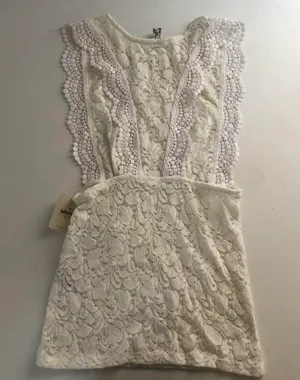 Free People White Lace Top thumbnail 3